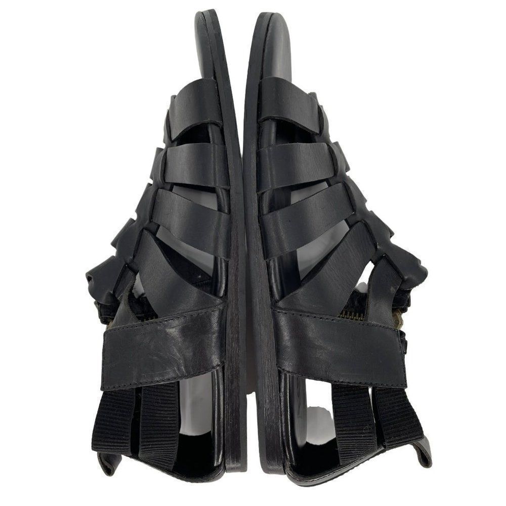 Acne Studios Tour Low Black Leather Greek Cushioned Sandals Men EU 42 US 9‎ - Picture 7 of 12